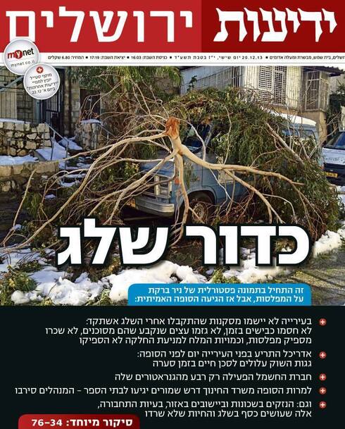 שער העיתון ״ידיעות ירושלים״