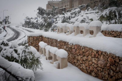 שלג בירושלים. 2013