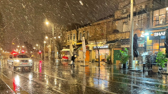 שלג מעורב בגשם בירושלים