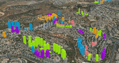 שכבת המגדלים שהוסרה מה-GIS של עיריית ירושלים