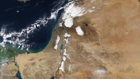 תמונת לווין של ישראל, סופת השלגים, דצמבר 2013