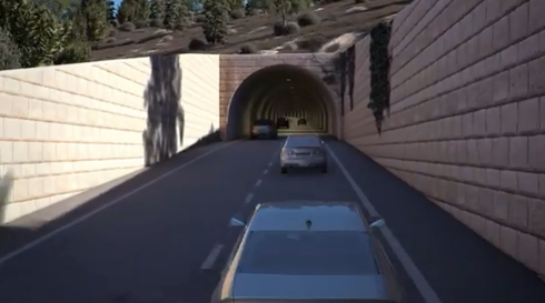 המנהרה שתיבנה בצומת אורה. הדמיה: תכנית אב לתחבורה ירושלים