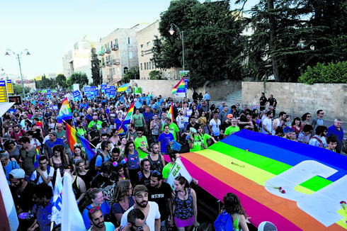 מצעד הגאווה בירושלים בשנה שעברה. (ארכיון). צילום: עמית שאבי