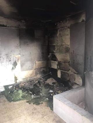 חדר האשפה השרוף (צילום: פרטי)